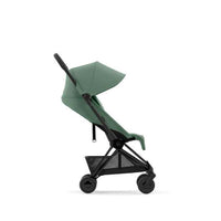Coya Matt Black Leaf Green Kinderwagen