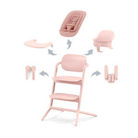 Chaise Haute Lemo 4en1 - Pearl Pink