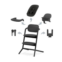 Chaise Haute Lemo 4en1 - Stunning Black