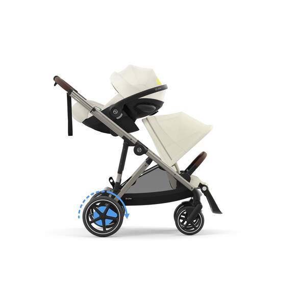 Poussette Double Cybex e-Gazelle S - Seashell Beige