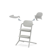 Chaise Haute Lemo 3en1 - Suede Grey - Mode Bébé Claye