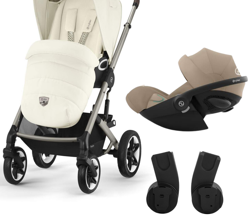 Cybex-Duo Naissance Tout-Terrain Talos S Lux + Cloud G i-Size – Beige - CYBEX - Mode Bébé Claye