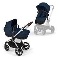 Cybex Poussette 2-en-1 Eos Lux - Ocean Blue - Mode Bébé Claye