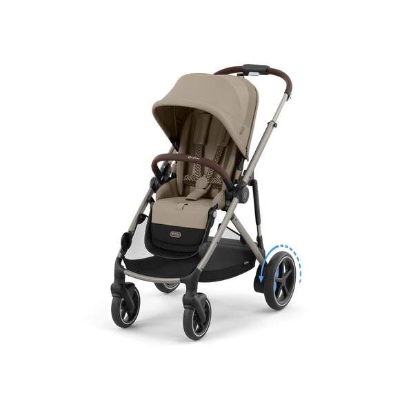 Poussette Double Cybex e-Gazelle S - Almond Beige - Mode Bébé Claye