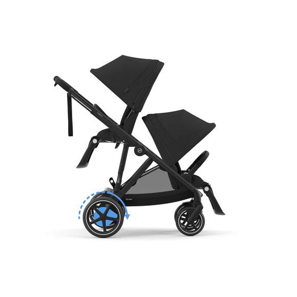 Poussette Double Cybex e-Gazelle S - Moon Black - Mode Bébé Claye