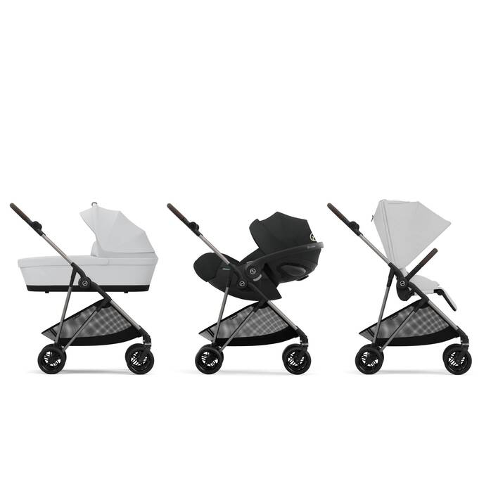 Poussette Melio Fog Grey - Mode Bébé Claye