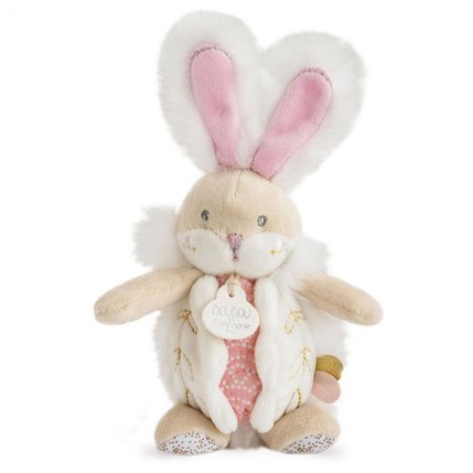 Coffret carnet de santé + doudou Lapin ROSE - Mode Bébé Claye