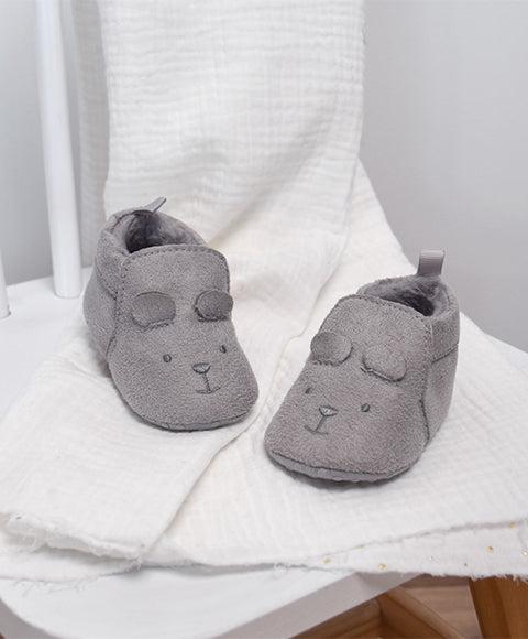 Coffret chaussons Bébé gris - 0/6 mois - Mode Bébé Claye