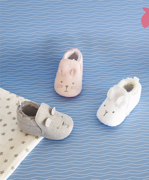 Coffret chaussons Bébé gris - 0/6 mois - Mode Bébé Claye