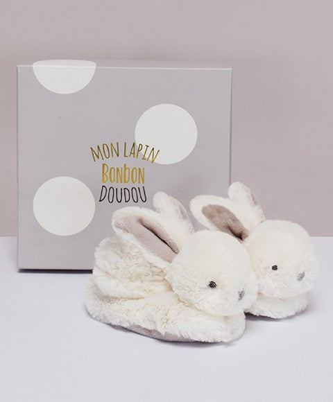 Coffret chaussons bébé Lapin Bonbon Taupe 0-6mois - Mode Bébé Claye