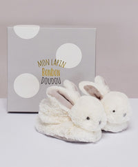 Coffret chaussons bébé Lapin Bonbon Taupe 0-6mois - Mode Bébé Claye