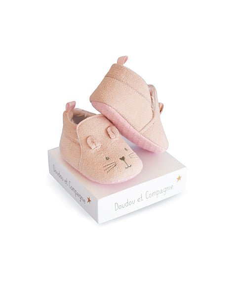 Coffret chaussons Bébé roses - 0/6 mois - Mode Bébé Claye