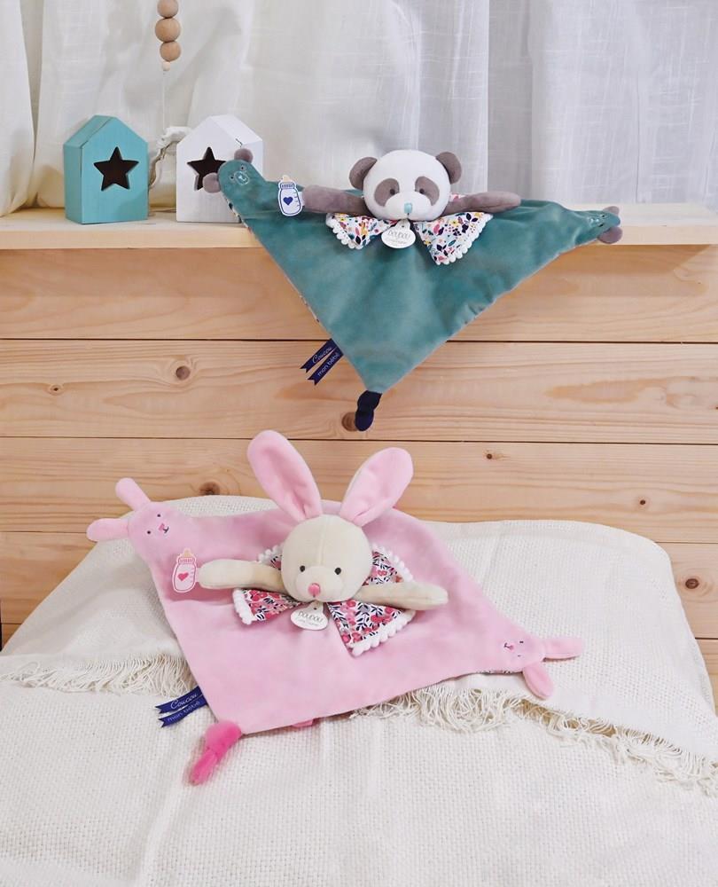 DOUDOU avec marionnette à doigts - Lapin - Mode Bébé Claye
