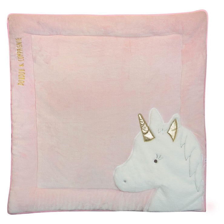 Doudou et Compagnie Tapis de parc Tapidou  Licorne rose - Mode Bébé Claye
