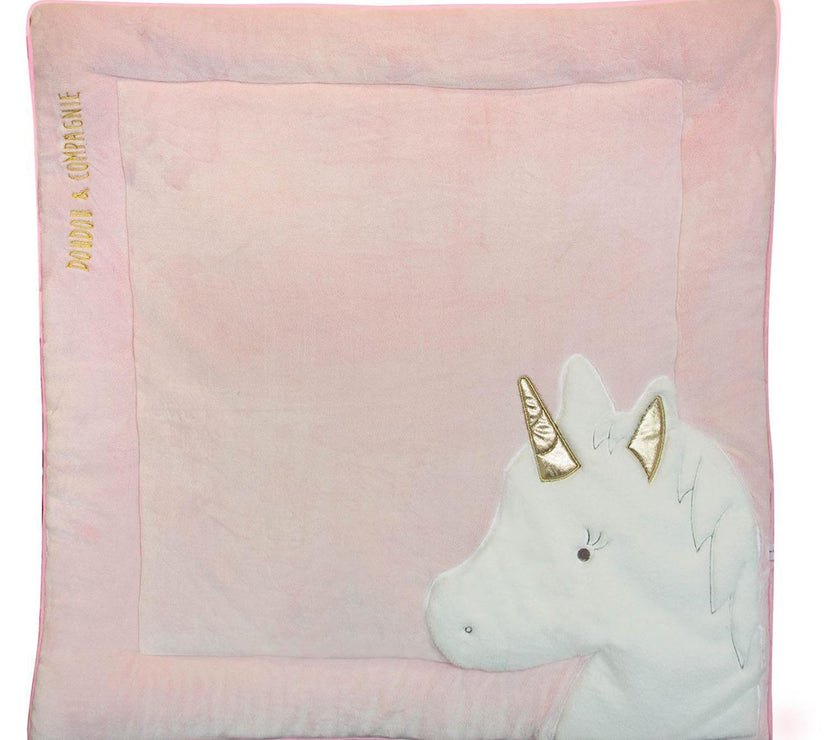 Doudou et Compagnie Tapis de parc Tapidou  Licorne rose - Mode Bébé Claye