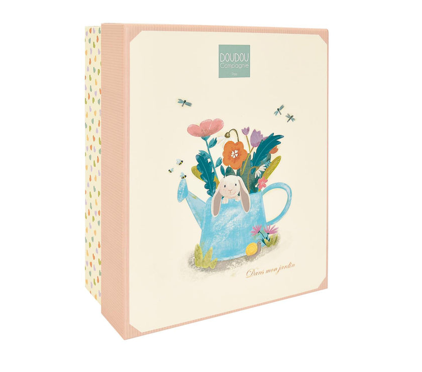 Doudou hochet LAPIN CIBOULETTE Rose 21 cm - Mode Bébé Claye