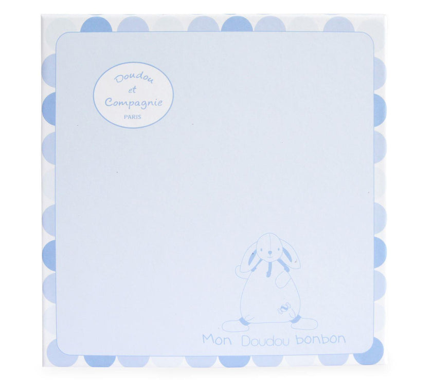 Doudou  Lapin Bonbon Bleu - Mode Bébé Claye