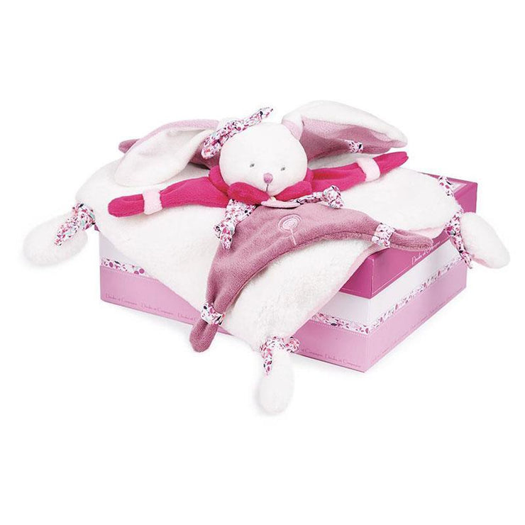 Doudou Lapin Cerise  Rose - Mode Bébé Claye