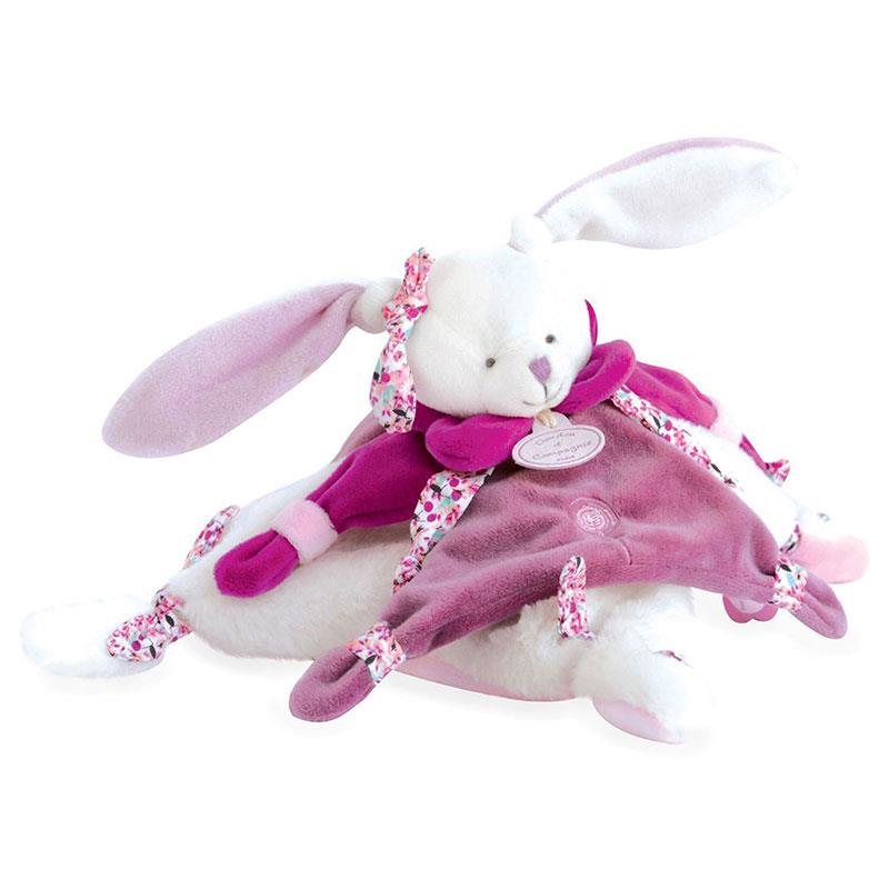 Doudou Lapin Cerise  Rose - Mode Bébé Claye