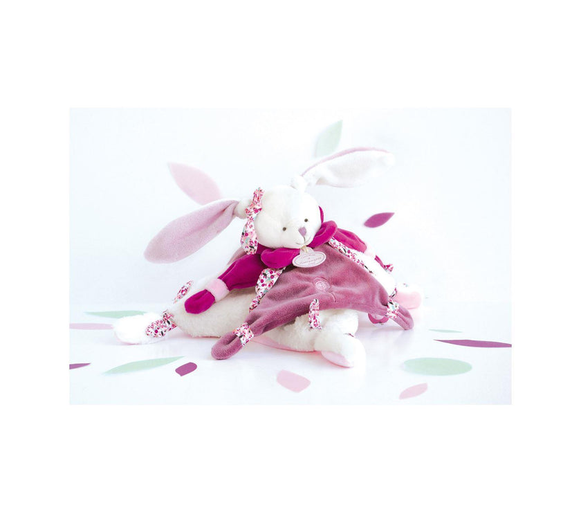 Doudou Lapin Cerise  Rose - Mode Bébé Claye
