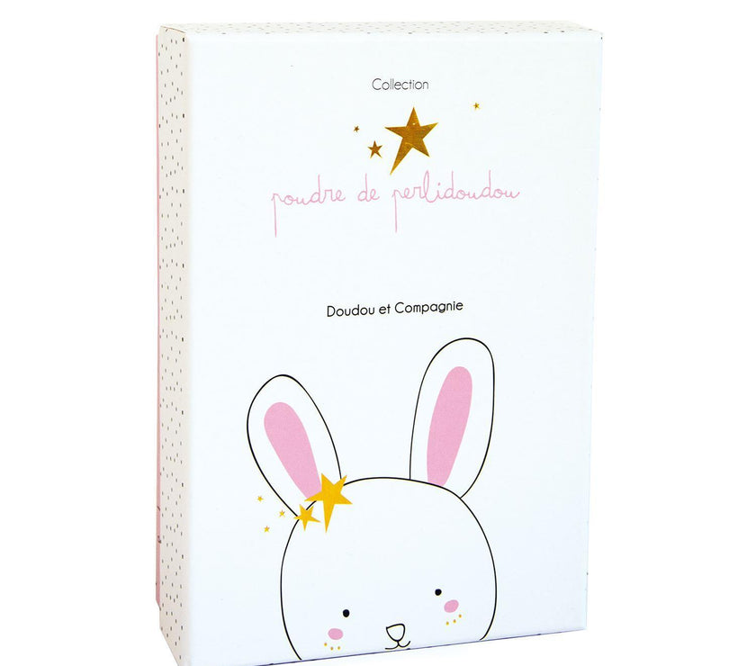 Doudou Lapin Etoile Rose avec attache-sucette - Mode Bébé Claye