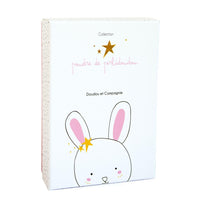 Doudou Lapin Etoile Rose avec attache-sucette - Mode Bébé Claye