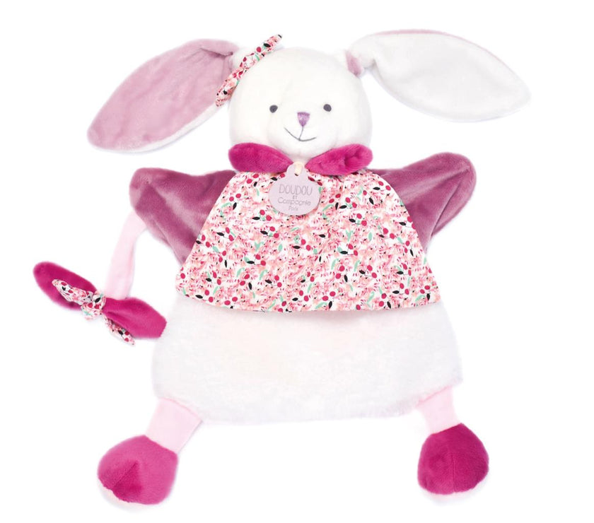 Doudou Lapin marionnette Lapin Cerise - Mode Bébé Claye