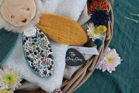 Doudou LION blanc avec pétales - BOH'AIME - Mode Bébé Claye
