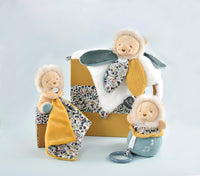 Doudou LION blanc avec pétales - BOH'AIME - Mode Bébé Claye