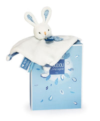 Doudou Méli-mélo -lapin bleu - Mode Bébé Claye