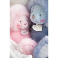 Doudou Ours Rose avec mouchoir 20 cm - Mode Bébé Claye