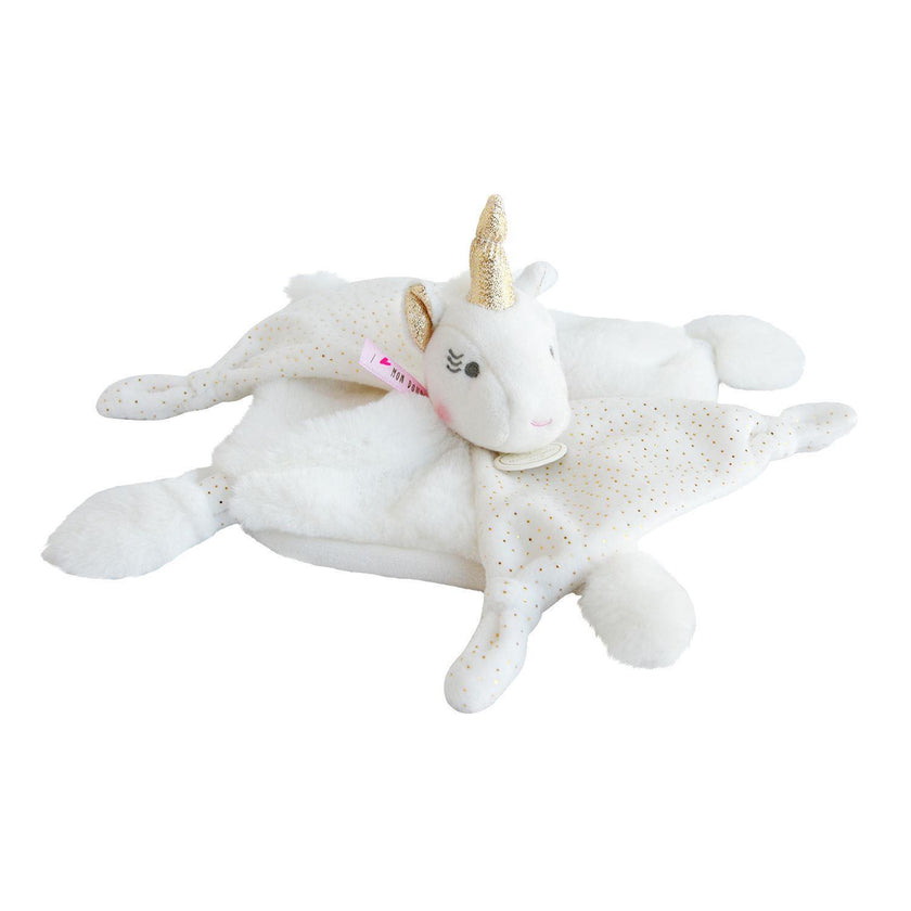 Doudou plat Licorne blanche - Mode Bébé Claye