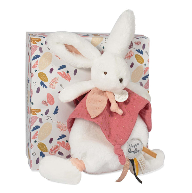 Doudou pompon blanc 25 cm HAPPY BOHO - Mode Bébé Claye