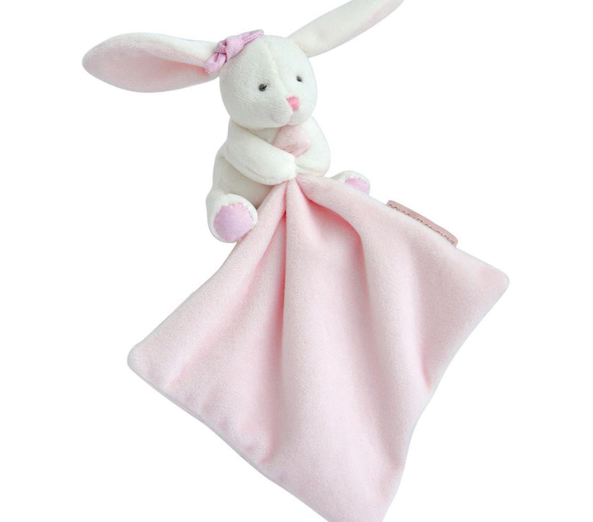 Lapin Mouchoir Rose Boîte Fleur - Mode Bébé Claye