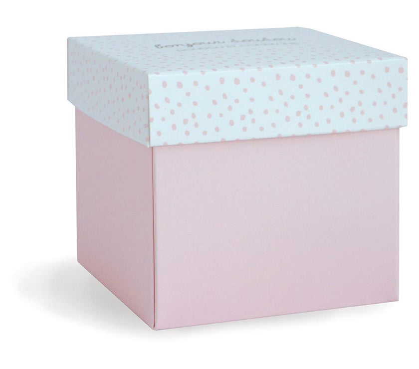 Lapin Mouchoir Rose Boîte Fleur - Mode Bébé Claye