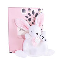 Mini Doudou Lapin Happy Glossy Rose - 17 cm - Mode Bébé Claye