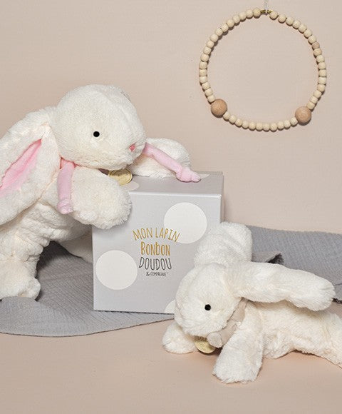 Peluche Lapin Bonbon Taupe - 20 cm - Mode Bébé Claye