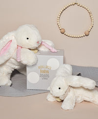 Peluche Lapin Bonbon Taupe - 20 cm - Mode Bébé Claye