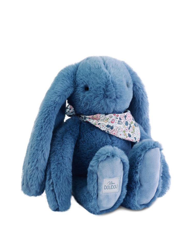 Peluche LAPIN FLEURETTE -Bleu 35 cm - Mode Bébé Claye