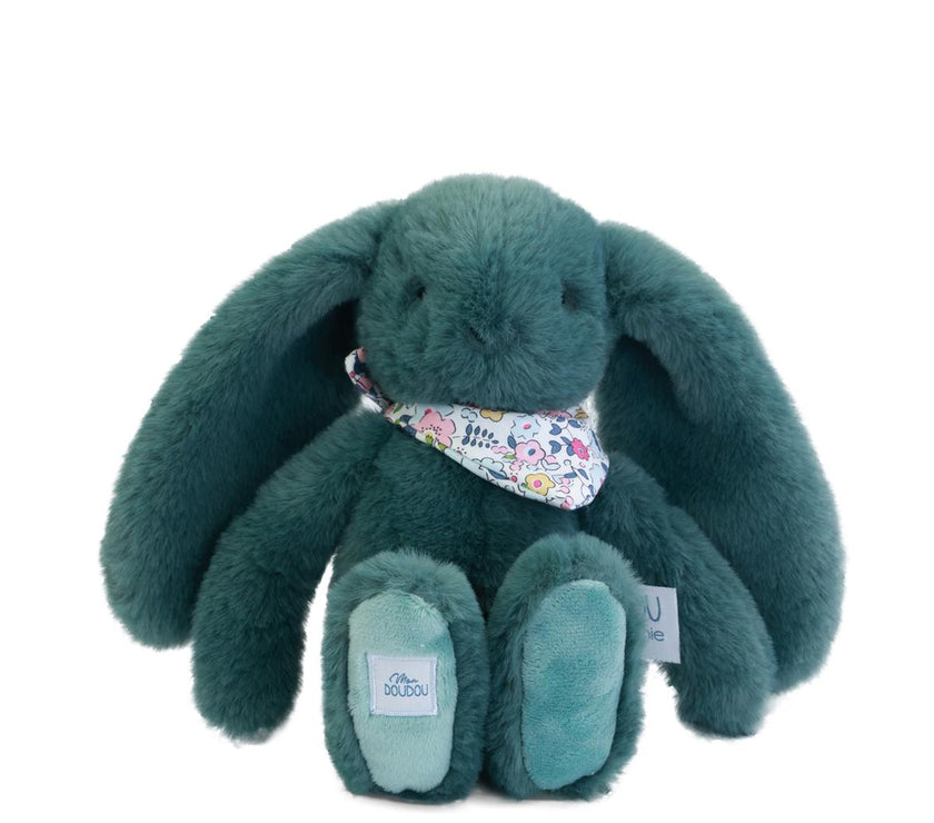 Peluche LAPIN FLEURETTE -Eucalyptus 25 cm - Mode Bébé Claye