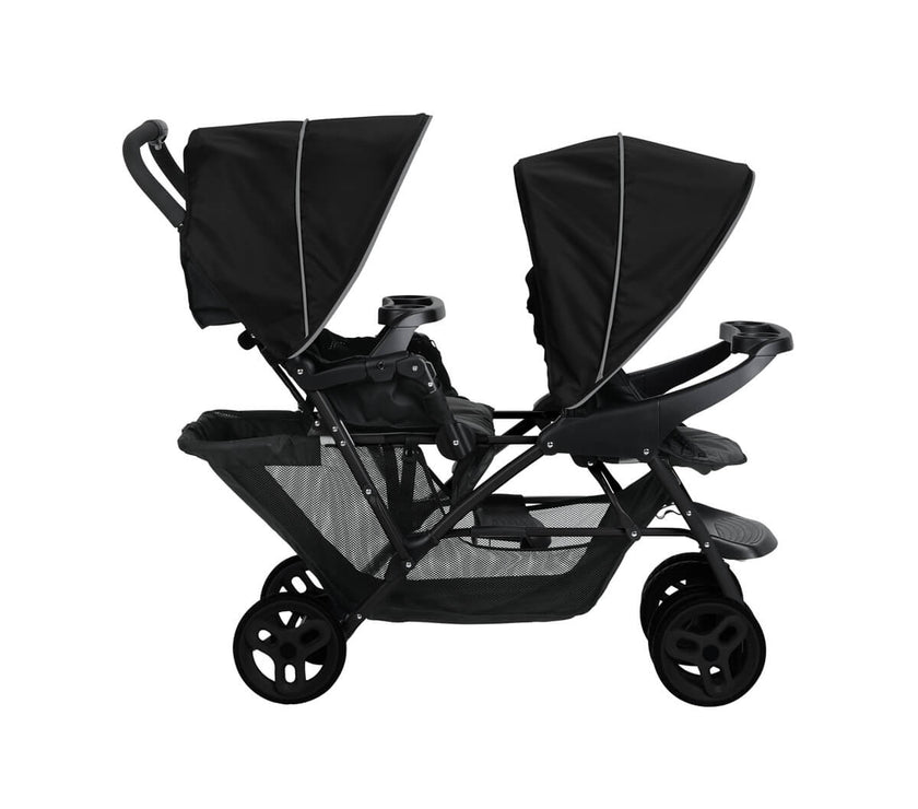 Poussette Double Stadium Duo Noir- Grey - Mode Bébé Claye