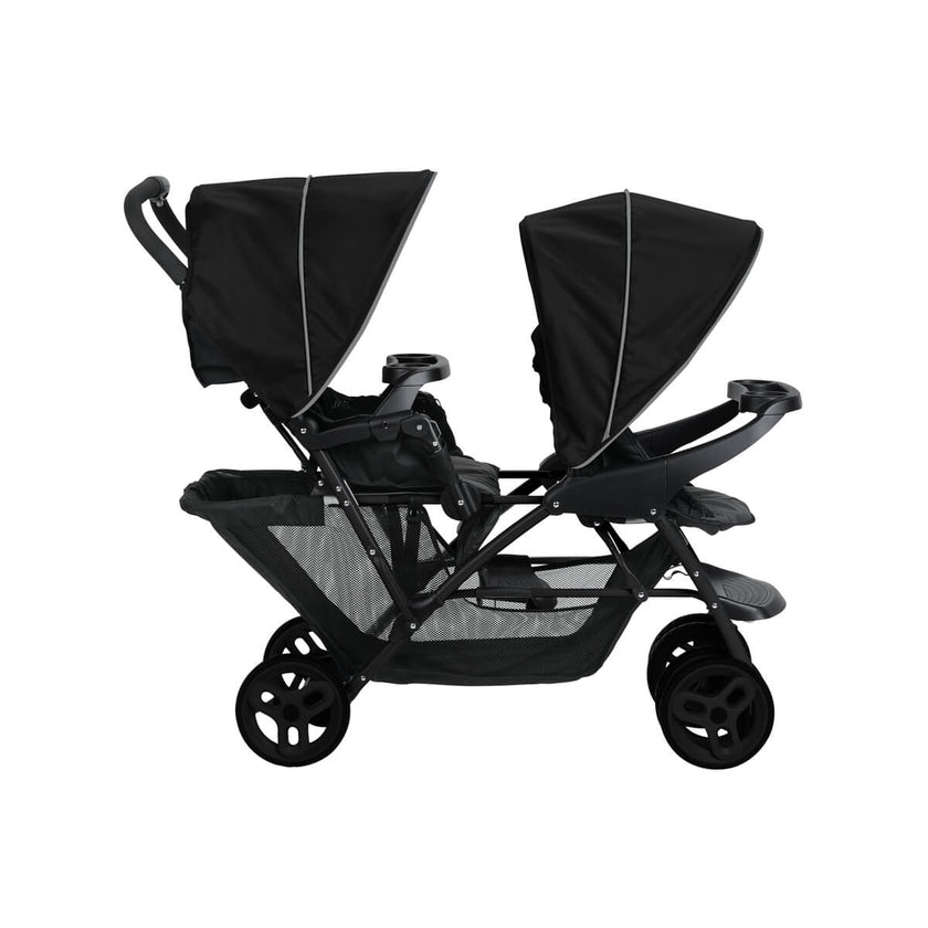 Poussette Double Stadium Duo Noir- Grey - Mode Bébé Claye