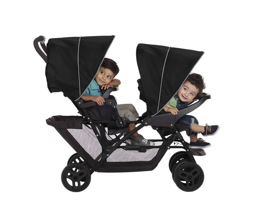 Poussette Double Stadium Duo Noir- Grey - Mode Bébé Claye