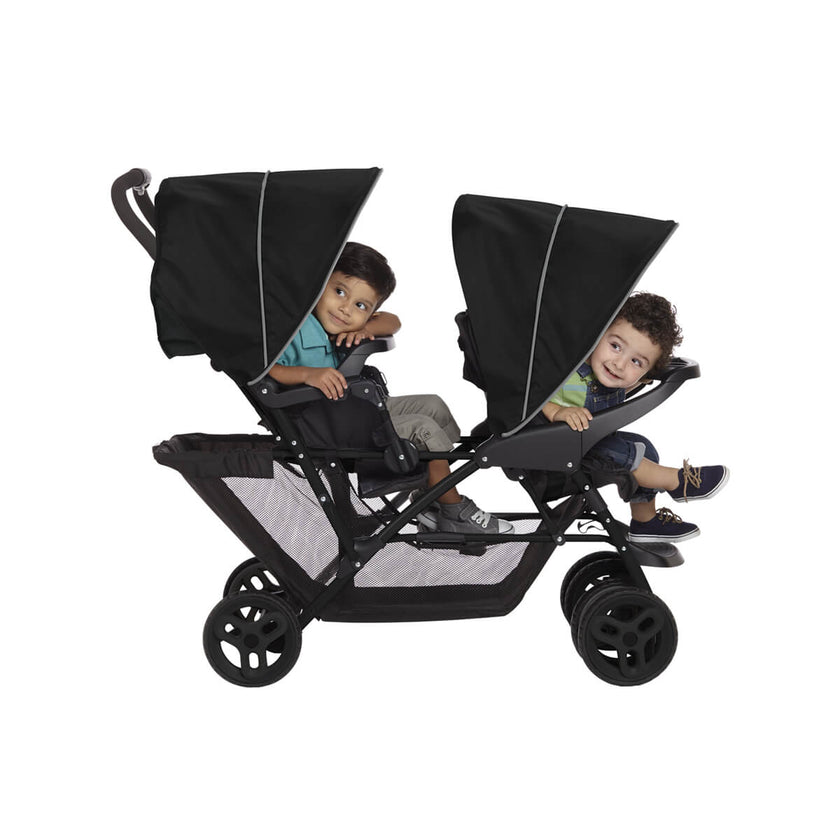 Poussette Double Stadium Duo Noir- Grey - Mode Bébé Claye