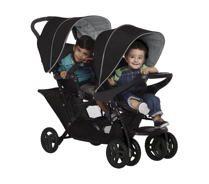 Poussette Double Stadium Duo Noir- Grey - Mode Bébé Claye
