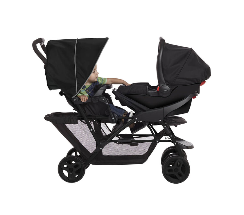 Poussette Double Stadium Duo Noir- Grey - Mode Bébé Claye