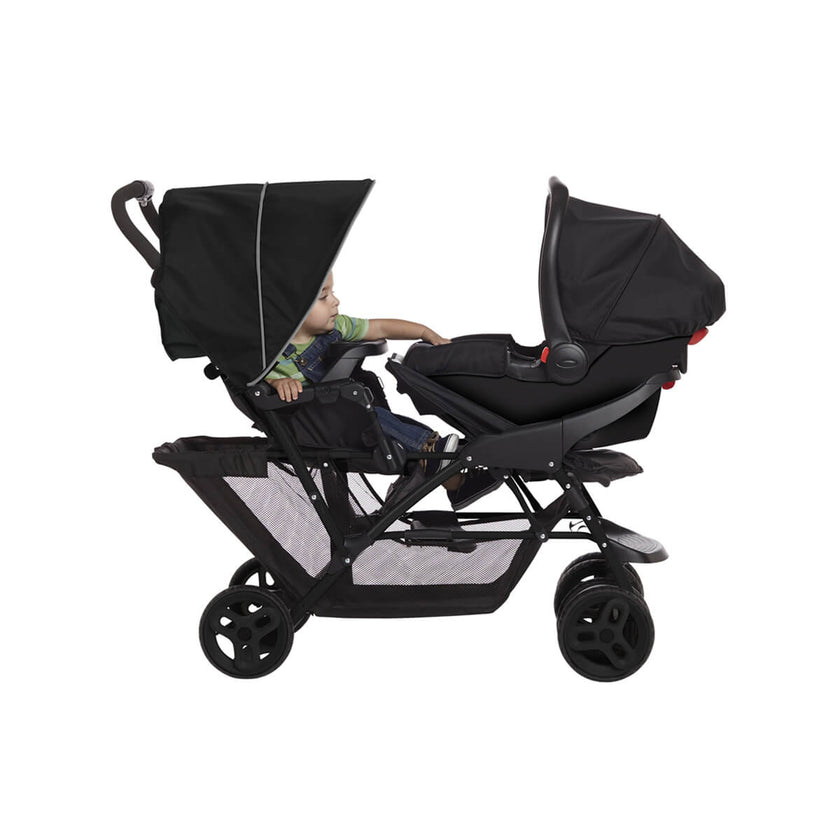 Poussette Double Stadium Duo Noir- Grey - Mode Bébé Claye