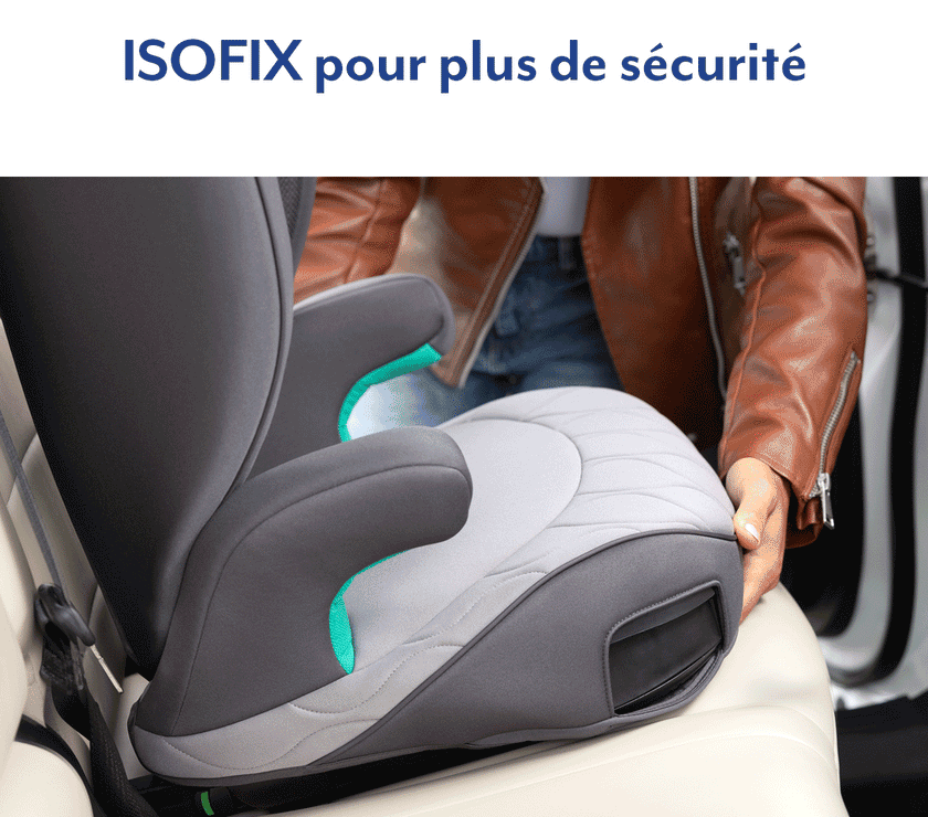 Rehausseur dossier Junior Affix™ i-Size R129 Iron - Mode Bébé Claye