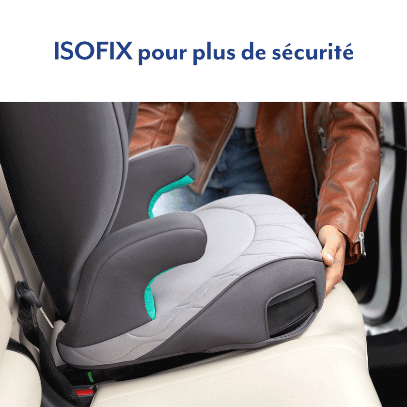 Rehausseur dossier Junior Affix™ i-Size R129 Iron - Mode Bébé Claye