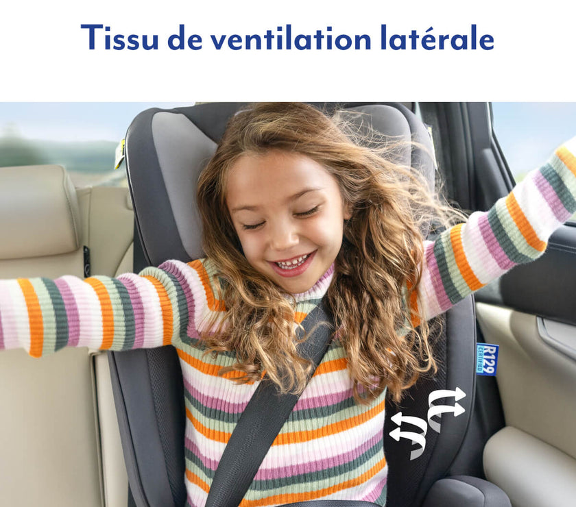 Rehausseur dossier Junior Affix™ i-Size R129 Iron - Mode Bébé Claye